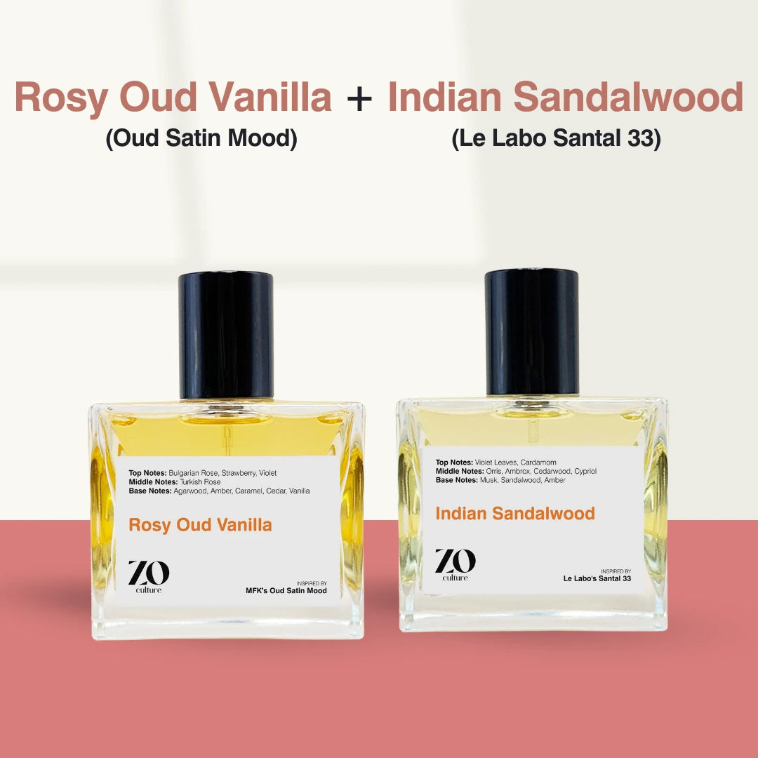 Rosy Oud Vanilla + Indian Sandalwood - Bundle - ZoCulture