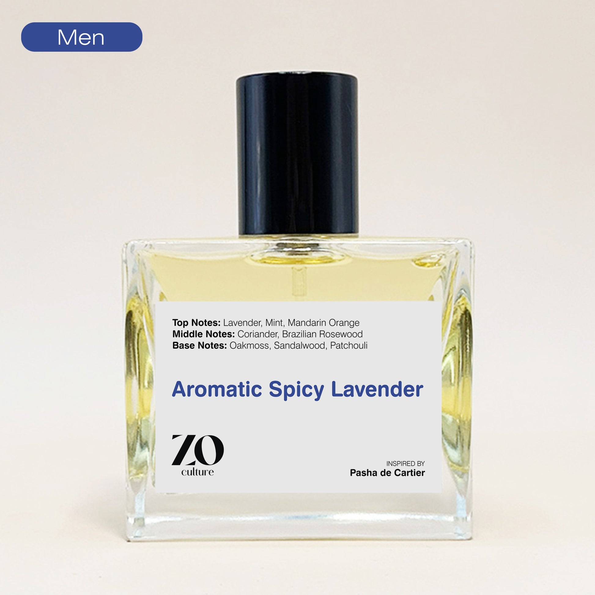 Men Perfume Aromatic Spicy Lavender - Inspired by Cartier de Pasha ZoCulture