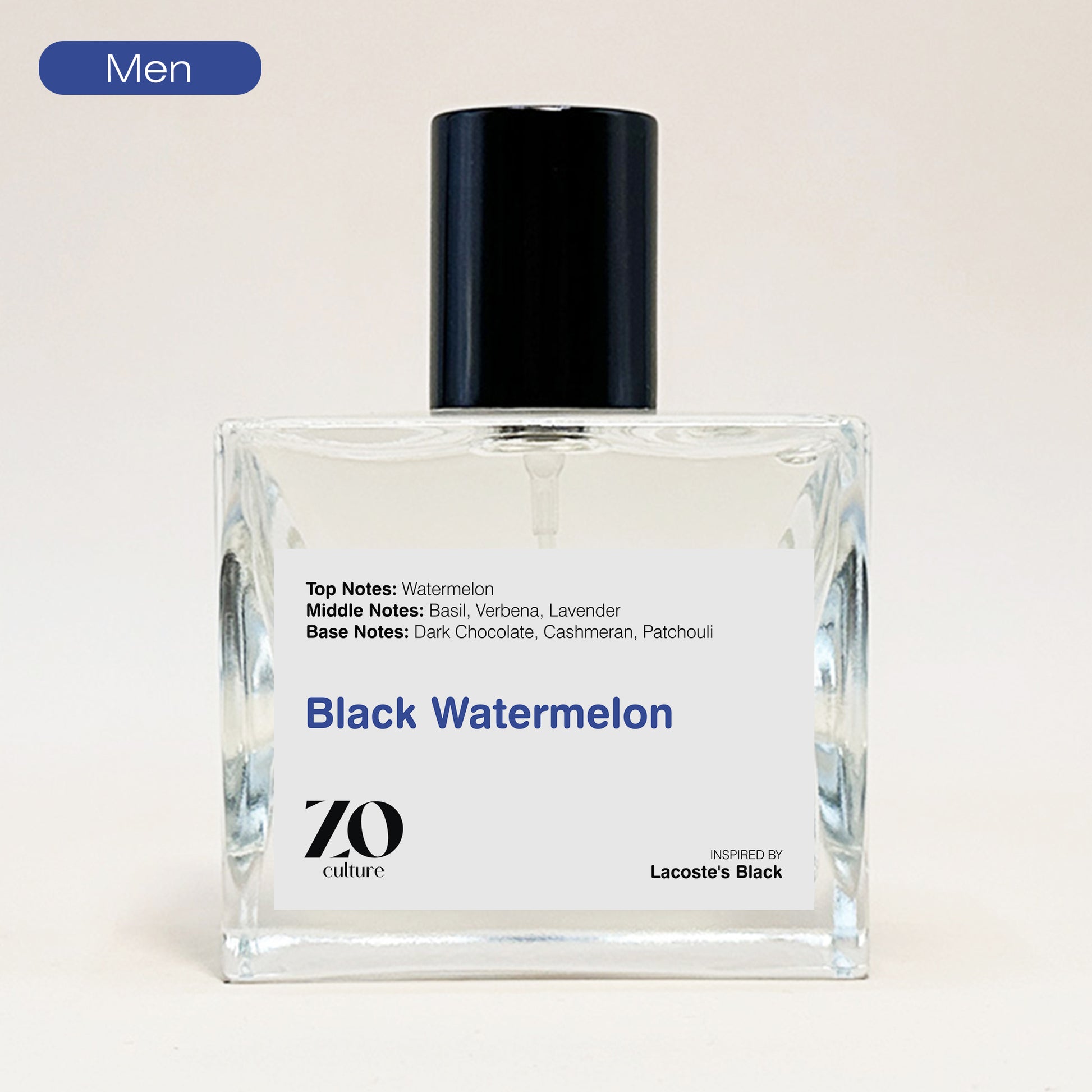 Men Perfume Black Watermelon - Inspired by Lacoste Black ZoCulture