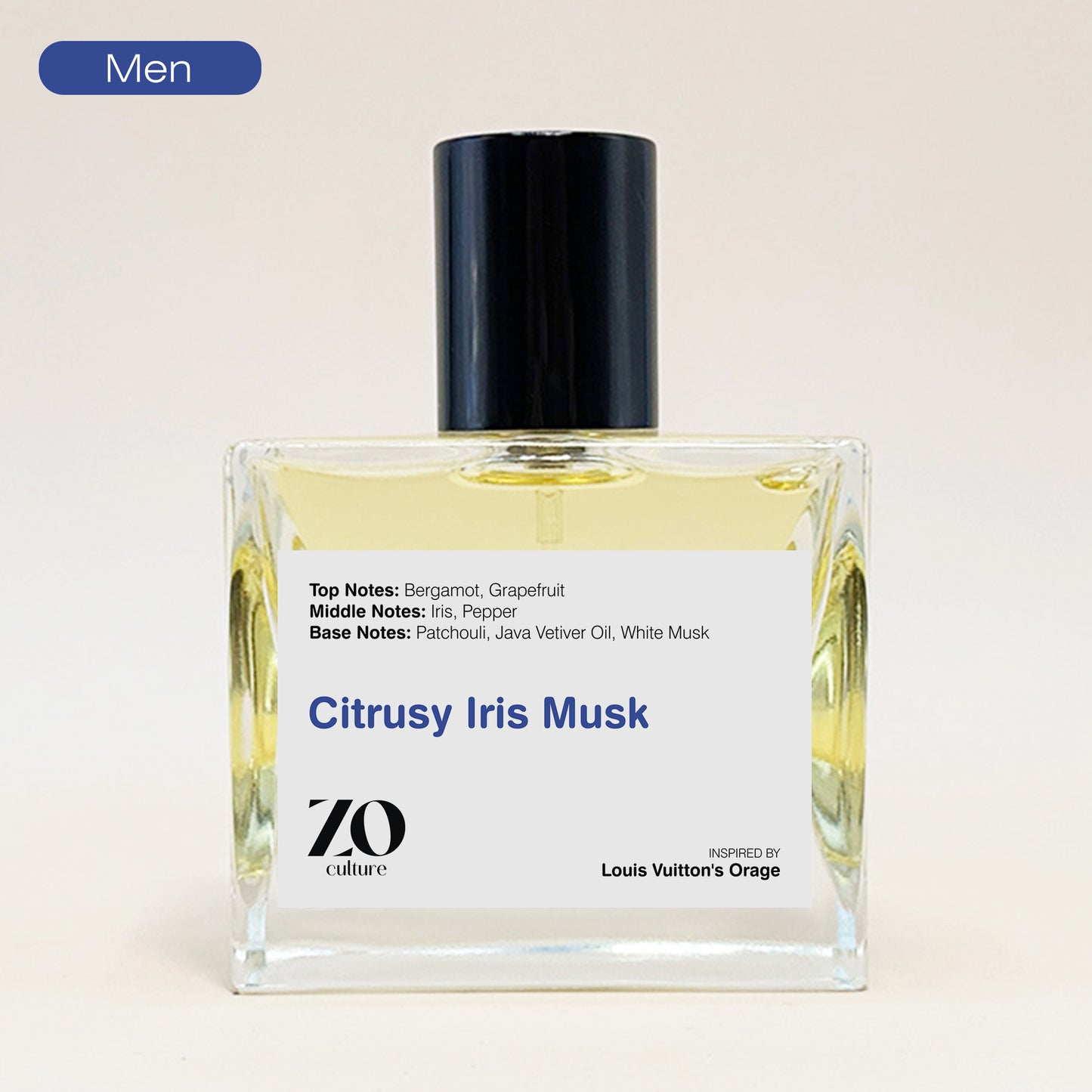 Men Perfume Citrusy Iris Musk - Inspired by LV's Orage ZoCulture