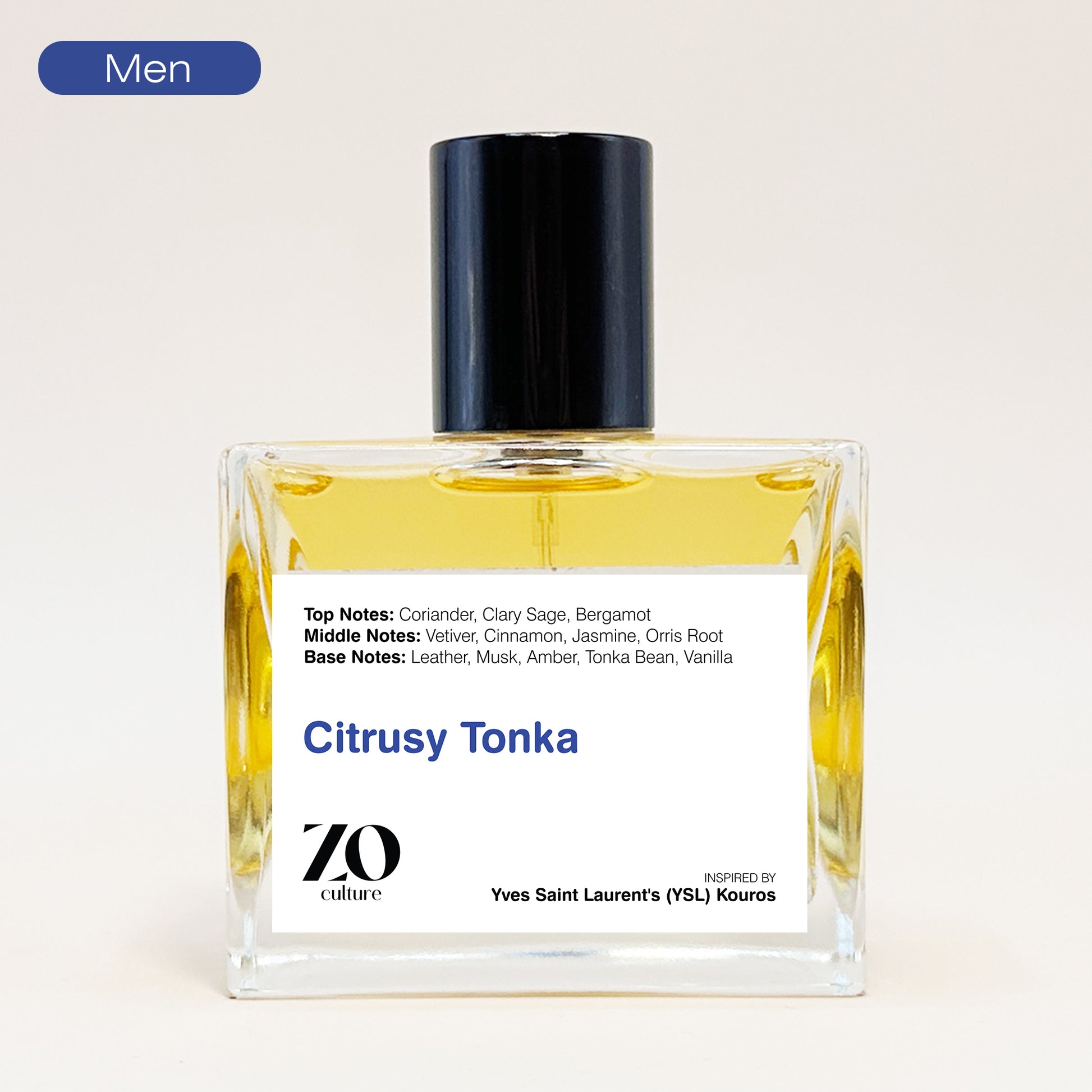 Men Perfume Citrusy Tonka - Inspired by YSL Kouros ZoCulture