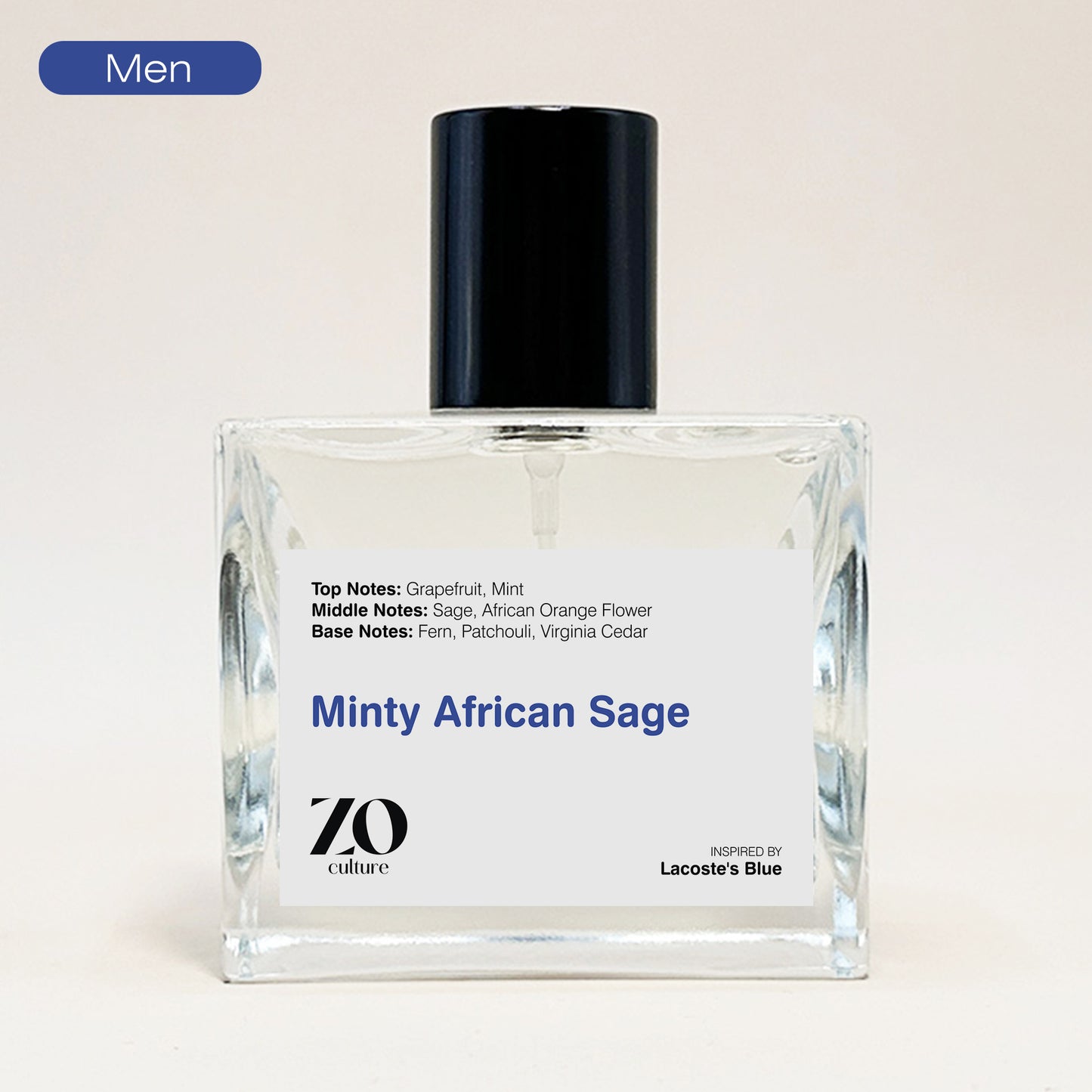 Men Perfume Minty African Sage - Inspired by Lacoste Blue ZoCulture