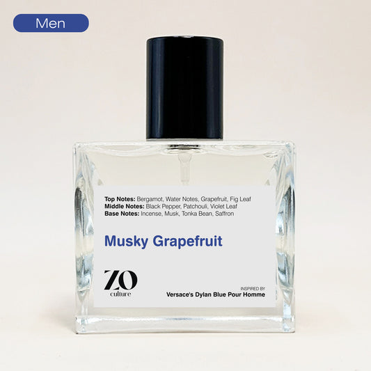 Men Perfume Musky Grapefruit - Inspired by Versace's Dylan Blue Pour Homme ZoCulture