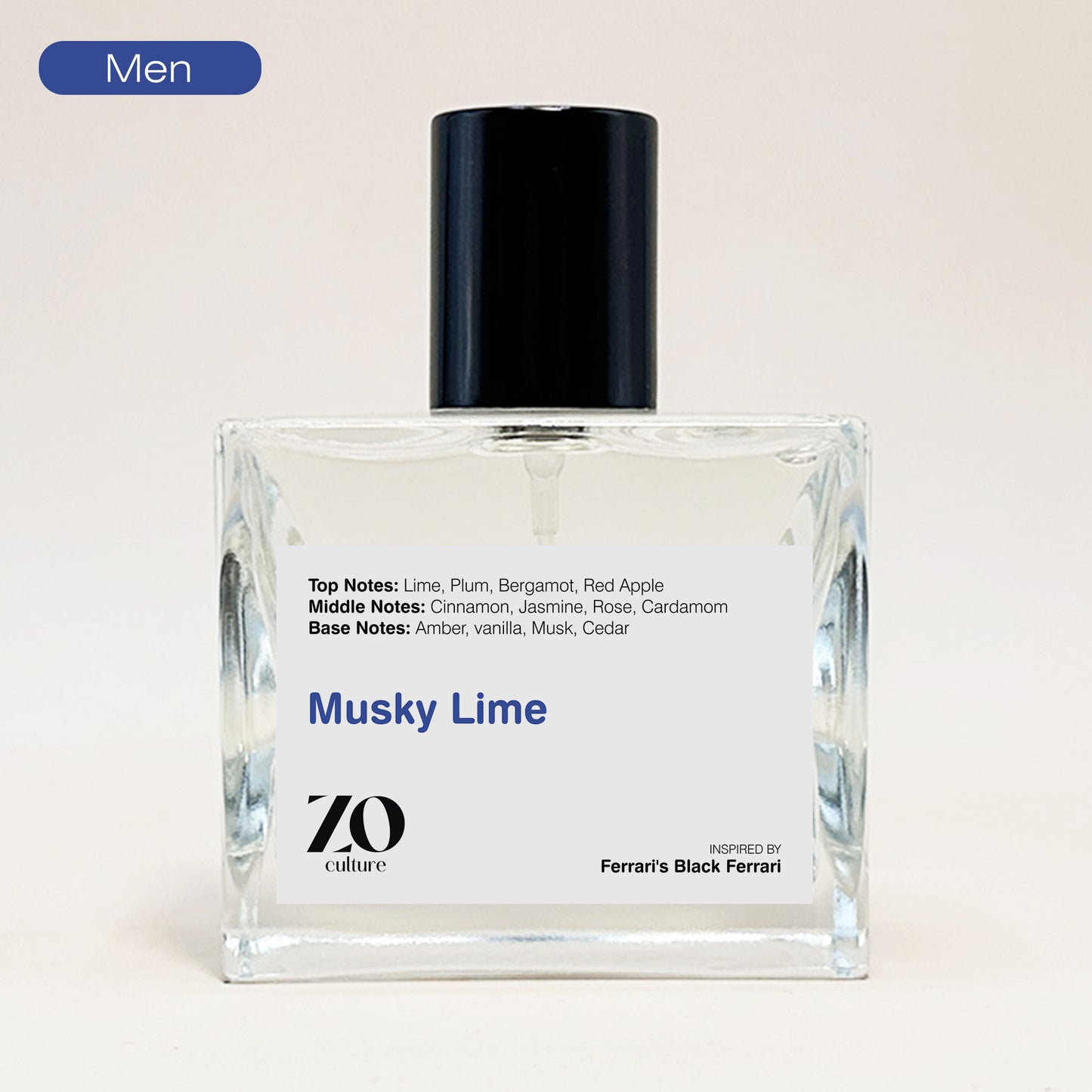 Men Perfume Musky Lime - Inspired by Ferrari Black ZoCulture