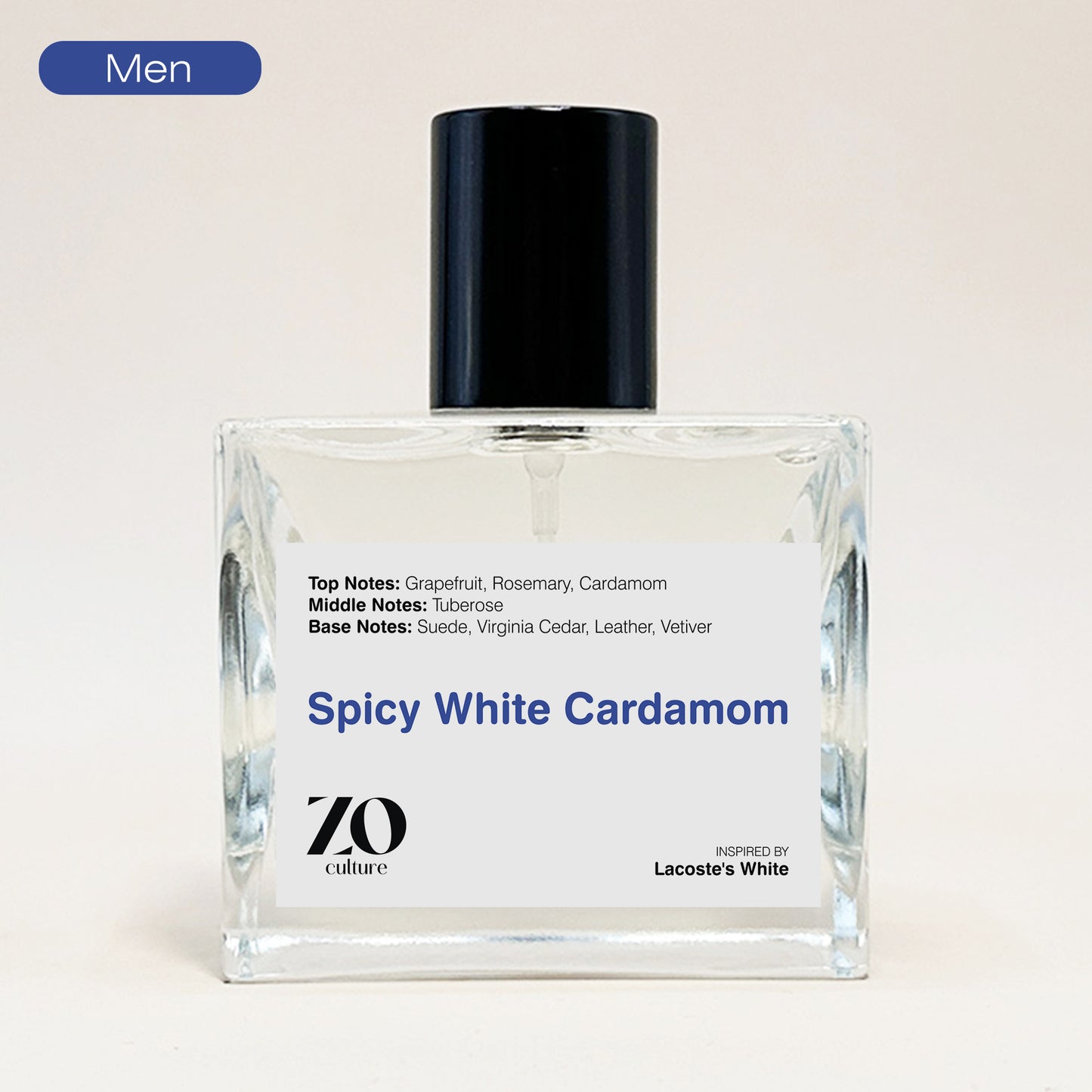Men Perfume Spicy White Cardamom - Inspired by Lacoste White ZoCulture