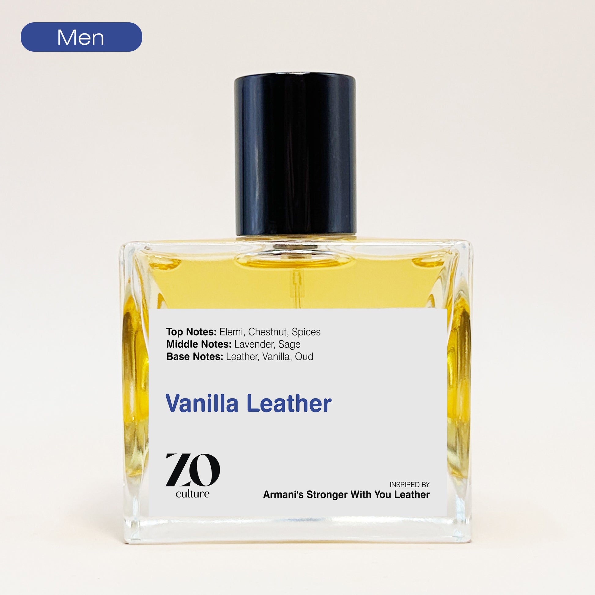Men Perfume Vanilla Leather - Inspired by Stronger With You Leather ZoCulture