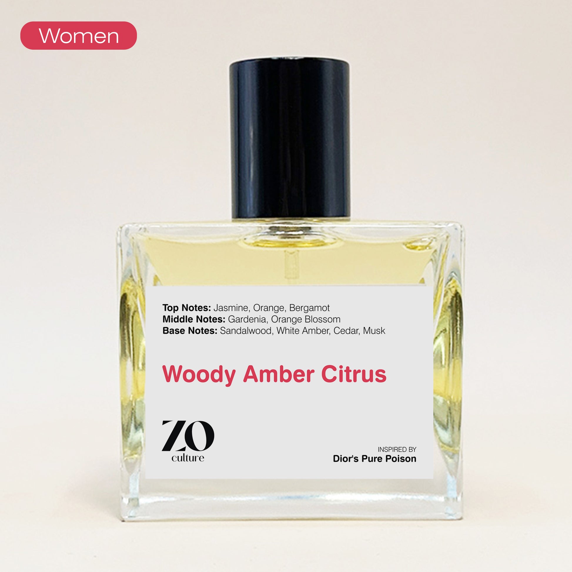 Women Perfume Woody Amber Citrus - Inspired by Pure Poison ZoCulture