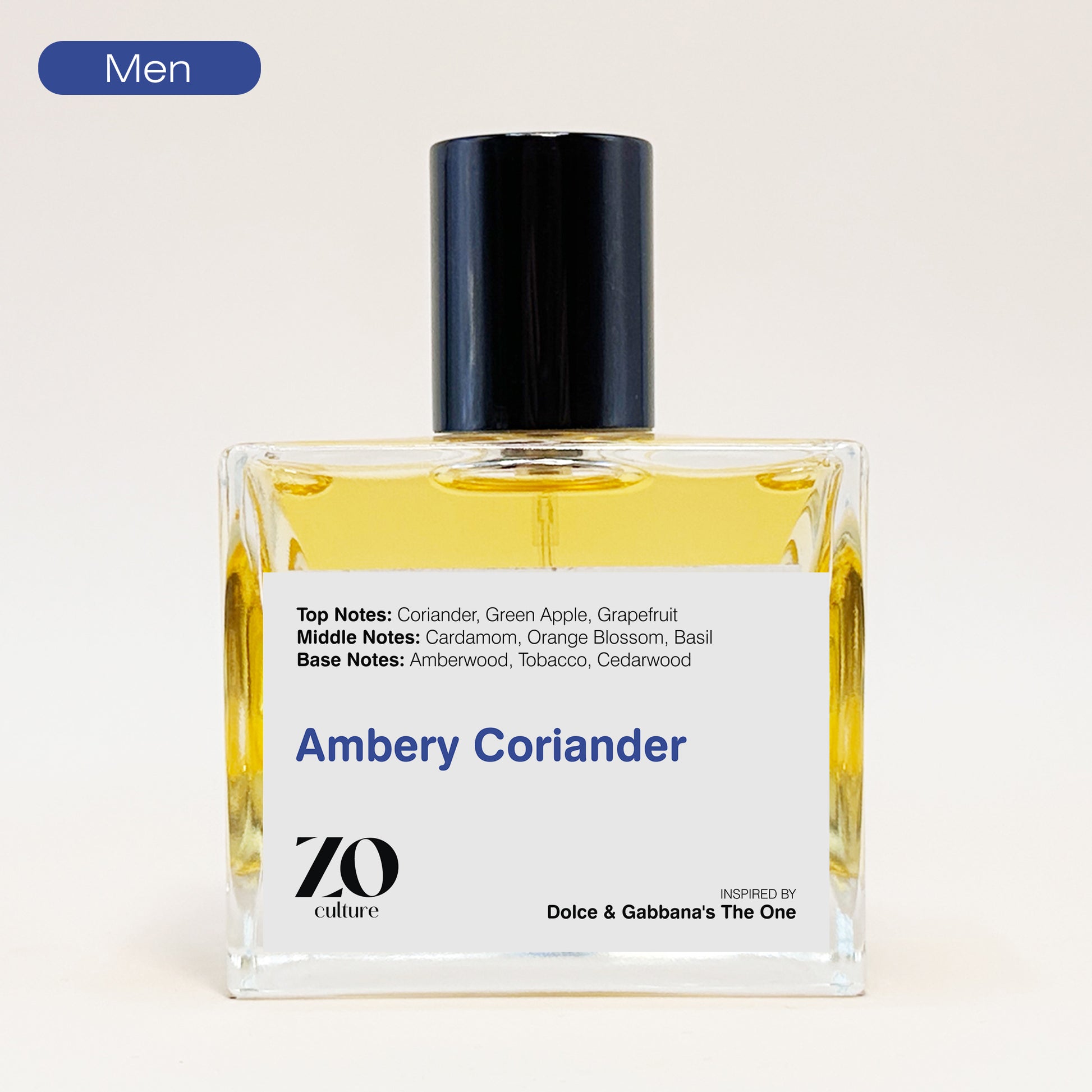 Men Perfume Ambery Coriander - Inspired by D&G The One ZoCulture